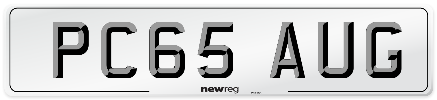 PC65 AUG Number Plate from New Reg